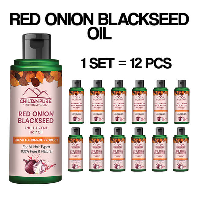 Red Onion Blackseed Oil- Enhances Hair Growth, Anti-Hair fall, Prevents Premature Hair Growing, Makes Hair Strong & Glossy