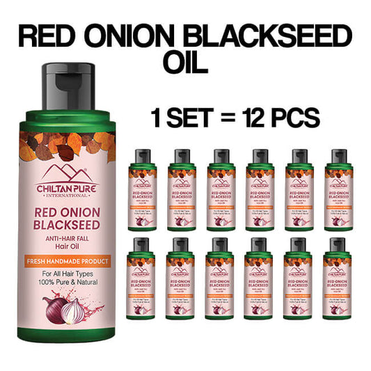 Red Onion Blackseed Oil- Enhances Hair Growth, Anti-Hair fall, Prevents Premature Hair Growing, Makes Hair Strong & Glossy