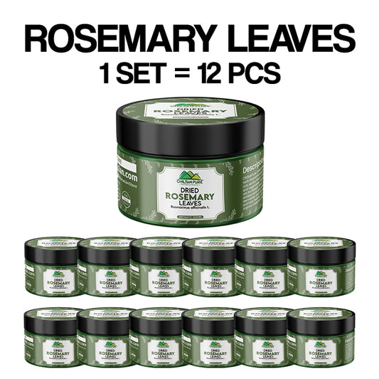 Dried Rosemary Leaves (Rosmarinus officinalis L.) - Fresh Organic Aromatic Leaves, Enhances the Flavor of Meal,  Boosts Healthy Hair Growth, Treats Acne & Eczema Prone Skin
