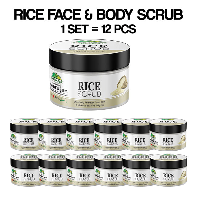 Rice Face & Body Scrub ๐พ Exfoliating Facial Scrub Formulated With Rice Microspheres, Absorbs Sebum & Makes Skin Clean, Smooth & Re-Energized