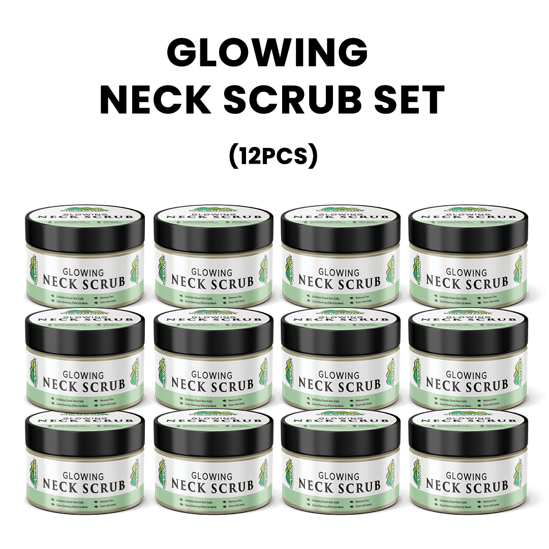 Glowing Neck Scrub – Remove Tan, Exfoliate Dead Skin Cells, Even Skin Tone Reduce Fine Lines & Wrinkles 100ml