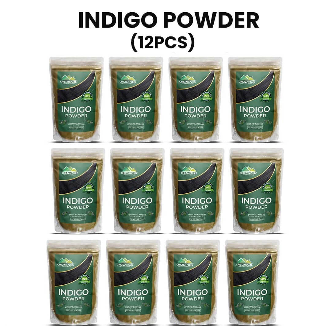 Indigo Powder β Natural Hair & Beard Dye Improves Hair Quality, Boosts Shine & Bright Color!