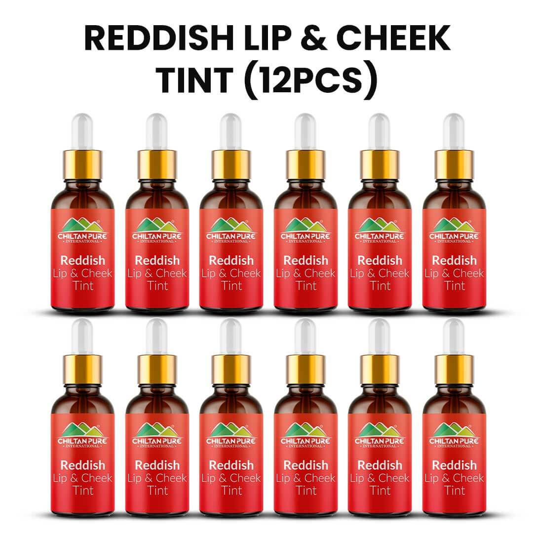 Reddish Lips & Cheek Tint – Pure Organic Liquid stain for lips, cheeks & eyelids – Give face fresh look Moisturize lips- 100% Organic Lip Stain