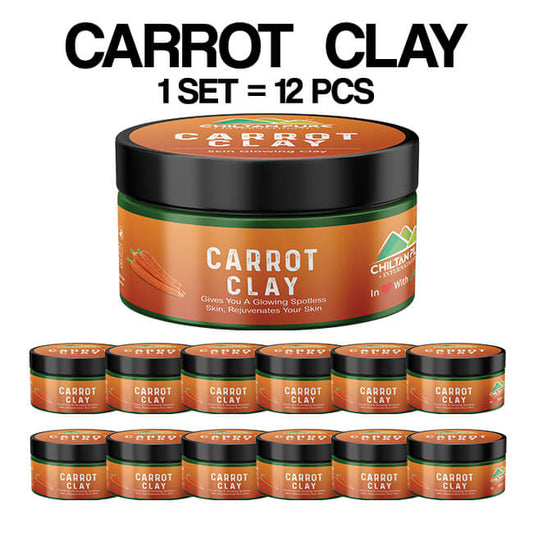 Carrot Clay – Gentle natural clay contains carrot extract – Remove wrinkles, provide gentle exfoliation, helps to increase circulation, reduce skin irritation & help to reduce inflammation (100% Organic)  200g