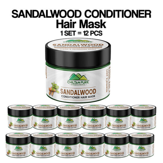 Sandalwood Hair Conditioning Mask – Total-Care Conditioner Enriched With Naturally Balancing Herbs & Fragrant Invigorating Essential Oils
