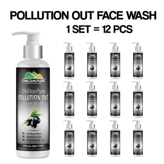 Pollution Out Face Wash - Detoxifies Skin, Anti-Aging, Unclogs Pores, Eliminates Dirt &amp; Impurities
