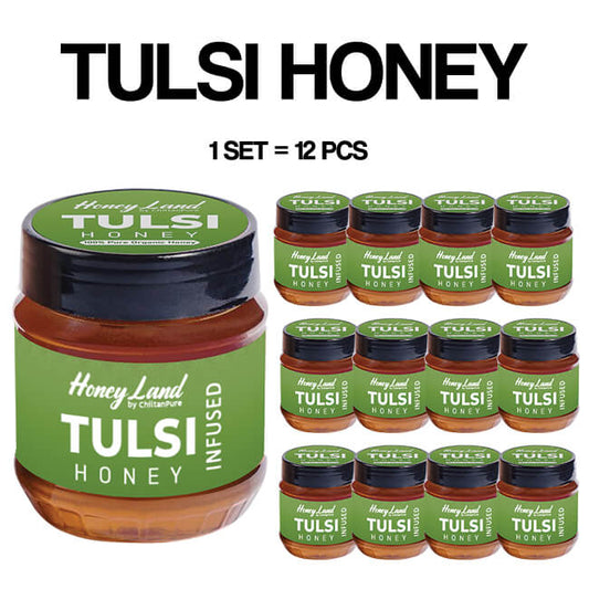 Tulsi Honey – Pure honey for pure strength and pure taste, contains anti-inflammatory properties, remedy of cough, helpful in treating fever – 100% pure organic