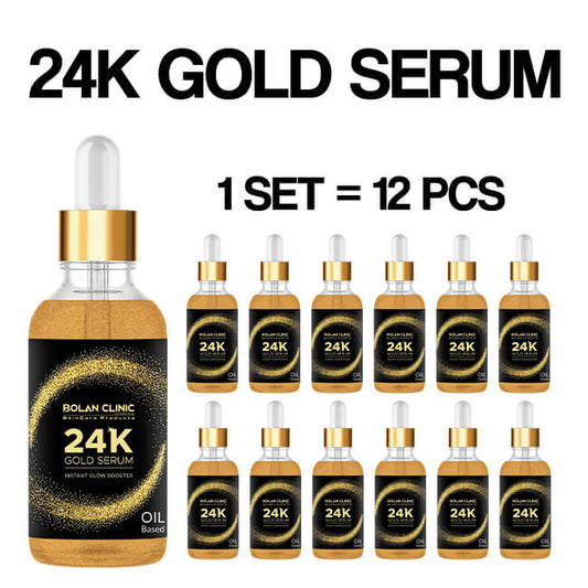 24k Gold Serum - Instant Glow Booster, Hydrates Skin, Shrink Pores, lessens Fine Lines & Wrinkles Giving Soft, Supple Skin!