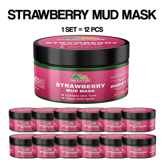 Strawberry Mud Mask – Exfoliates Skin, Lightens Skin Tone, Fade Dark Spots & Gives Skin a Youthful Glow!!