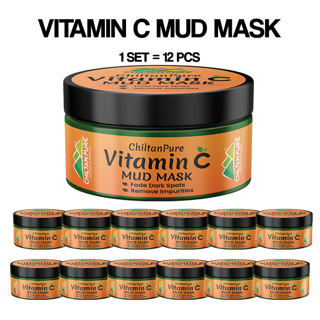 Vitamin C Mud Mask 🍊 Brightens Complexion, Boosts Collagen Production, Prevents Skin Sagging & Combats Acne