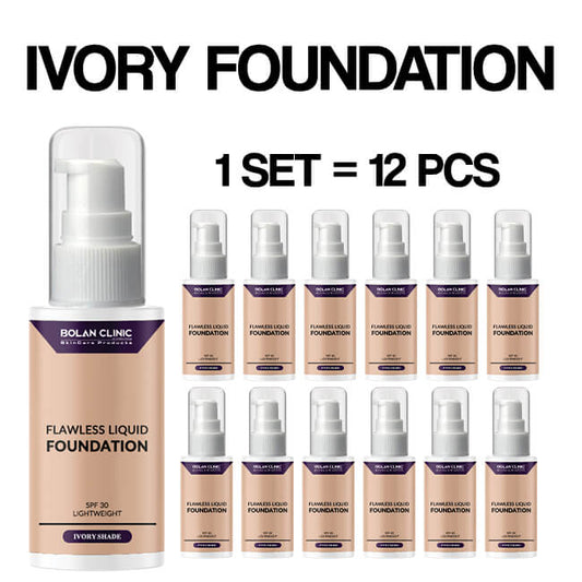 Ivory Foundation - Protects From Sun Damage SPF 30, Gives Matte Finish & Brightens the Face Makeup Appearance!