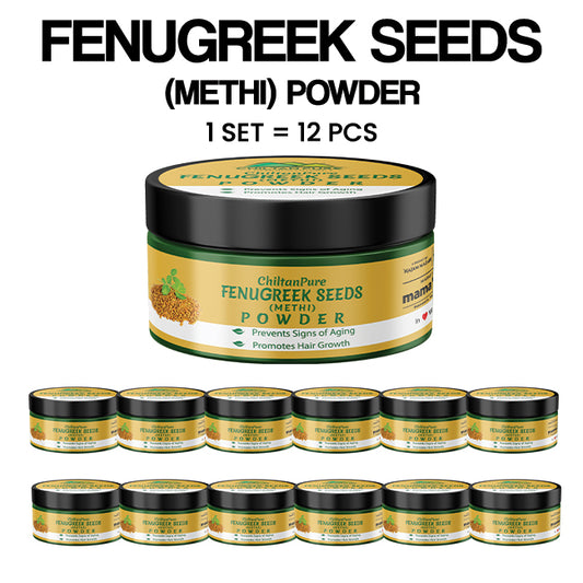 Fenugreek Methi Seed Powder میتھی 🌱 Help in Weight Loss, Boosts Hair Growth, Revives Damaged Hair, Cures Itchy Scalp & Prevents Premature Greying, 🥇 Top Rated Powder