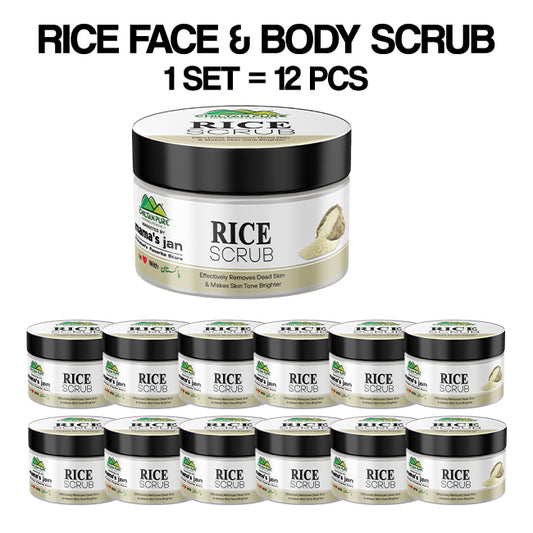 Rice Face & Body Scrub 🌾 Exfoliating Facial Scrub Formulated With Rice Microspheres, Absorbs Sebum & Makes Skin Clean, Smooth & Re-Energized