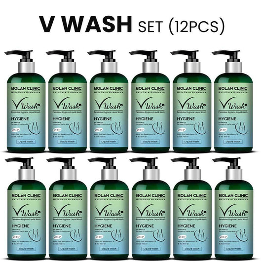 V Wash Feminine Hygiene Vaginal Wash - Antibacterial Liquid Wash Cleansing Treatment -100% Natural & Safe - Approved By Gynecologists